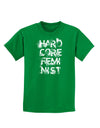 Hardcore Feminist Childrens Dark T-Shirt-Childrens T-Shirt-TooLoud-Kelly-Green-X-Small-Davson Sales