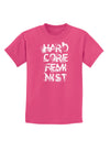 Hardcore Feminist Childrens Dark T-Shirt-Childrens T-Shirt-TooLoud-Sangria-X-Small-Davson Sales