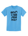 Hardcore Feminist Childrens T-Shirt-Childrens T-Shirt-TooLoud-Aquatic-Blue-X-Small-Davson Sales