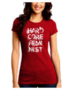 Hardcore Feminist Juniors Crew Dark T-Shirt-T-Shirts Juniors Tops-TooLoud-Red-Juniors Fitted Small-Davson Sales