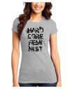 Hardcore Feminist Juniors T-Shirt-Womens Juniors T-Shirt-TooLoud-Ash-Gray-Juniors Fitted X-Small-Davson Sales