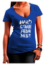 Hardcore Feminist Juniors V-Neck Dark T-Shirt-Womens V-Neck T-Shirts-TooLoud-Royal-Blue-Juniors Fitted Small-Davson Sales