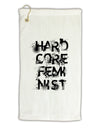 Hardcore Feminist Micro Terry Gromet Golf Towel 16 x 25 inch-Golf Towel-TooLoud-White-Davson Sales