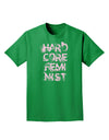 Hardcore Feminist - Pink Adult Dark T-Shirt-Mens T-Shirt-TooLoud-Kelly-Green-Small-Davson Sales