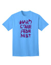 Hardcore Feminist - Pink Adult T-Shirt-Mens T-Shirt-TooLoud-Aquatic-Blue-Small-Davson Sales