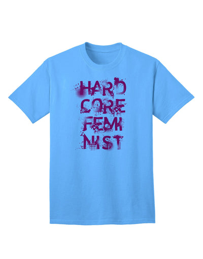 Hardcore Feminist - Pink Adult T-Shirt-Mens T-Shirt-TooLoud-Aquatic-Blue-Small-Davson Sales