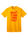 Hardcore Feminist - Pink Adult T-Shirt-Mens T-Shirt-TooLoud-Gold-Small-Davson Sales