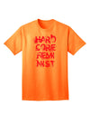 Hardcore Feminist - Pink Adult T-Shirt-Mens T-Shirt-TooLoud-Neon-Orange-Small-Davson Sales