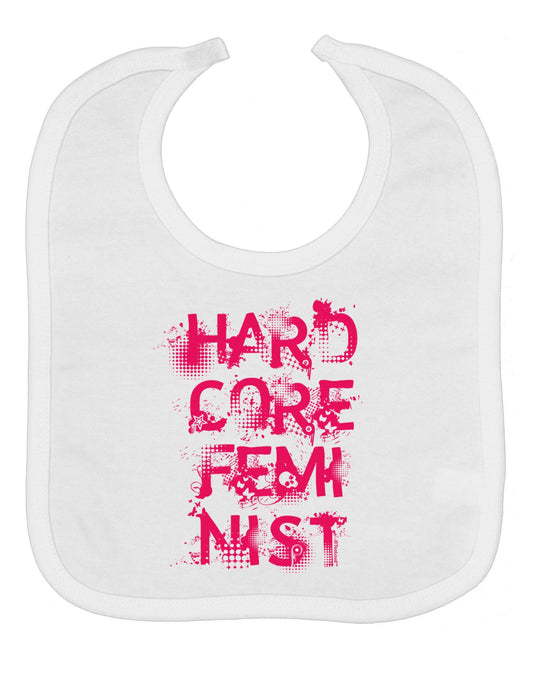 Hardcore Feminist - Pink Baby Bib