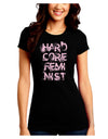 Hardcore Feminist - Pink Juniors Crew Dark T-Shirt-T-Shirts Juniors Tops-TooLoud-Black-Juniors Fitted Small-Davson Sales