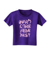 Hardcore Feminist - Pink Toddler T-Shirt Dark-Toddler T-Shirt-TooLoud-Purple-2T-Davson Sales