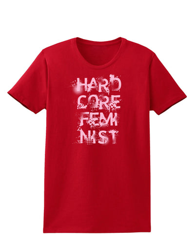 Hardcore Feminist - Pink Womens Dark T-Shirt-TooLoud-Red-X-Small-Davson Sales