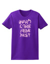 Hardcore Feminist - Pink Womens Dark T-Shirt-TooLoud-Purple-X-Small-Davson Sales