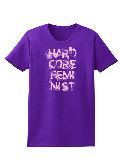 Hardcore Feminist - Pink Womens Dark T-Shirt-TooLoud-Purple-X-Small-Davson Sales