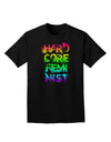 Hardcore Feminist - Rainbow Adult Dark T-Shirt-Mens T-Shirt-TooLoud-Black-Small-Davson Sales