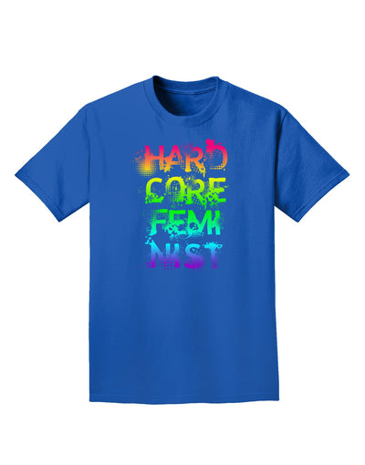 Hardcore Feminist - Rainbow Adult Dark T-Shirt-Mens T-Shirt-TooLoud-Royal-Blue-Small-Davson Sales