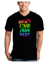 Hardcore Feminist - Rainbow Adult Dark V-Neck T-Shirt-TooLoud-Black-Small-Davson Sales