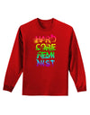 Hardcore Feminist - Rainbow Adult Long Sleeve Dark T-Shirt-TooLoud-Red-Small-Davson Sales