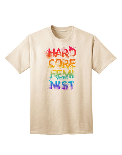 Hardcore Feminist - Rainbow Adult T-Shirt-Mens T-Shirt-TooLoud-Natural-Small-Davson Sales