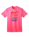 Hardcore Feminist - Rainbow Adult T-Shirt-Mens T-Shirt-TooLoud-Neon-Pink-Small-Davson Sales