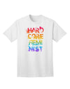 Hardcore Feminist - Rainbow Adult T-Shirt-Mens T-Shirt-TooLoud-White-Small-Davson Sales