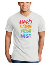 Hardcore Feminist - Rainbow Adult V-Neck T-shirt-Mens V-Neck T-Shirt-TooLoud-White-Small-Davson Sales