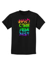 Hardcore Feminist - Rainbow Childrens Dark T-Shirt-Childrens T-Shirt-TooLoud-Black-X-Small-Davson Sales