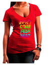 Hardcore Feminist - Rainbow Juniors V-Neck Dark T-Shirt-Womens V-Neck T-Shirts-TooLoud-Red-Juniors Fitted Small-Davson Sales