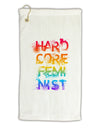 Hardcore Feminist - Rainbow Micro Terry Gromet Golf Towel 16 x 25 inch-Golf Towel-TooLoud-White-Davson Sales