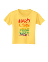 Hardcore Feminist - Rainbow Toddler T-Shirt-Toddler T-Shirt-TooLoud-Yellow-2T-Davson Sales