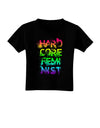 Hardcore Feminist - Rainbow Toddler T-Shirt Dark-Toddler T-Shirt-TooLoud-Black-2T-Davson Sales