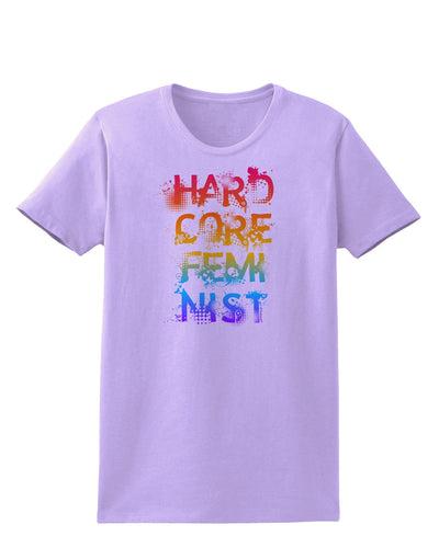 Hardcore Feminist - Rainbow Womens T-Shirt-Womens T-Shirt-TooLoud-Lavender-X-Small-Davson Sales