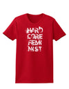 Hardcore Feminist Womens Dark T-Shirt-TooLoud-Red-X-Small-Davson Sales