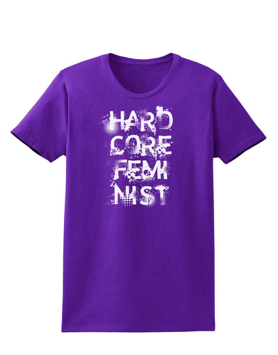 Hardcore Feminist Womens Dark T-Shirt-TooLoud-Purple-X-Small-Davson Sales