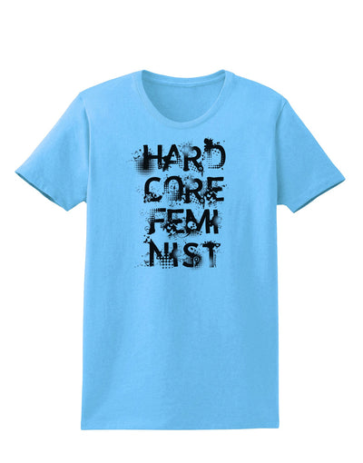 Hardcore Feminist Womens T-Shirt-Womens T-Shirt-TooLoud-Aquatic-Blue-X-Small-Davson Sales