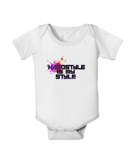 Hardstyle Is My Style Baby Romper Bodysuit-Baby Romper-TooLoud-White-06-Months-Davson Sales