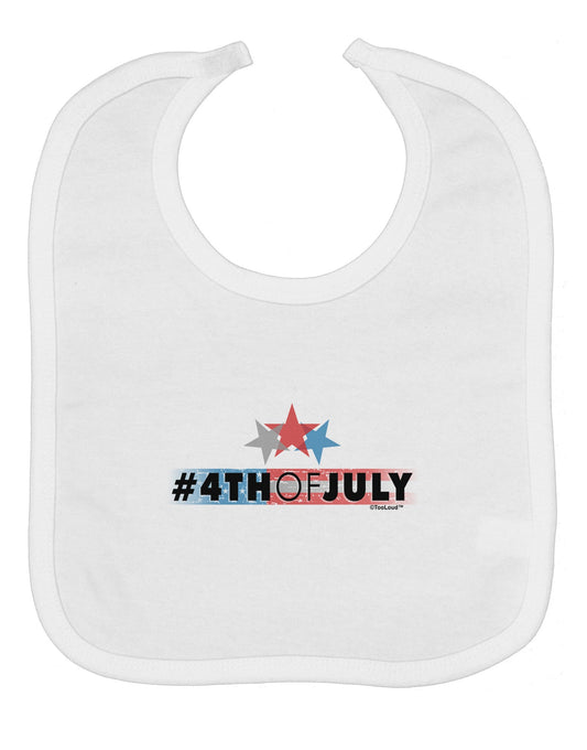 Hashtag 4th Of July Baby Bib