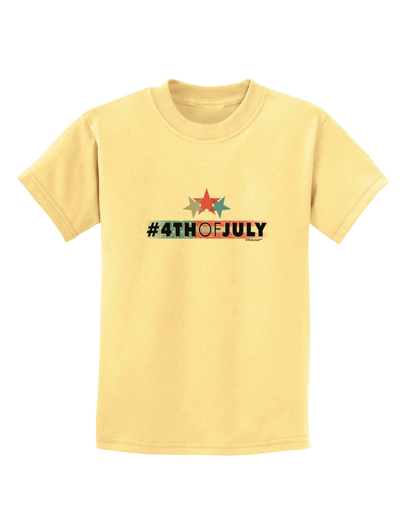 Hashtag 4th Of July Childrens T-Shirt-Childrens T-Shirt-TooLoud-Daffodil-Yellow-X-Small-Davson Sales