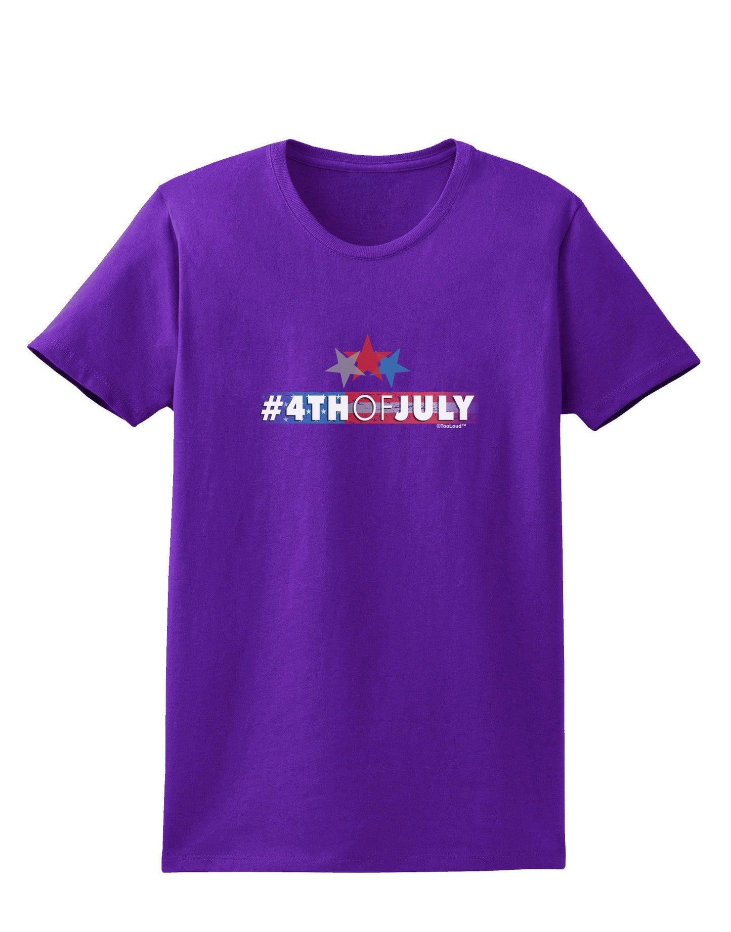 Hashtag 4th Of July Womens Dark T-Shirt-TooLoud-Purple-X-Small-Davson Sales