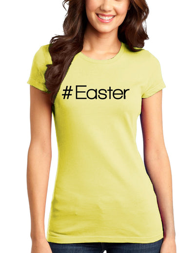 Hashtag Easter Womens Juniors T-Shirt-Womens Juniors T-Shirt-TooLoud-Yellow-Small-Davson Sales