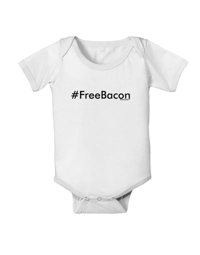 Hashtag Free Bacon Baby Romper Bodysuit-Baby Romper-TooLoud-White-06-Months-Davson Sales