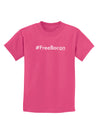 Hashtag Free Bacon Childrens Dark T-Shirt-Childrens T-Shirt-TooLoud-Sangria-X-Small-Davson Sales