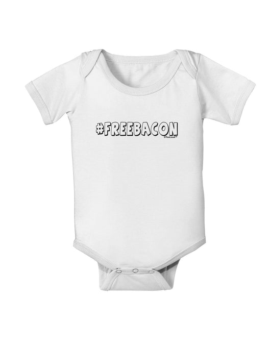 Hashtag Free Bacon Decorative Baby Romper Bodysuit-Baby Romper-TooLoud-White-06-Months-Davson Sales