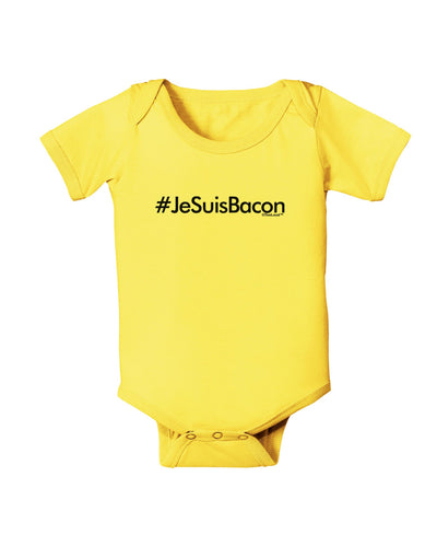 Hashtag JeSuisBacon Baby Romper Bodysuit-Baby Romper-TooLoud-Yellow-06-Months-Davson Sales