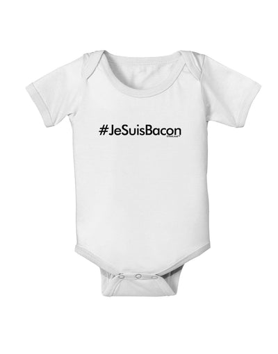 Hashtag JeSuisBacon Baby Romper Bodysuit-Baby Romper-TooLoud-White-06-Months-Davson Sales