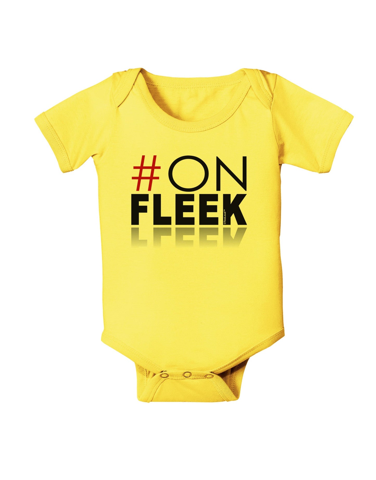 Hashtag On Fleek Baby Romper Bodysuit-Baby Romper-TooLoud-Yellow-06-Months-Davson Sales