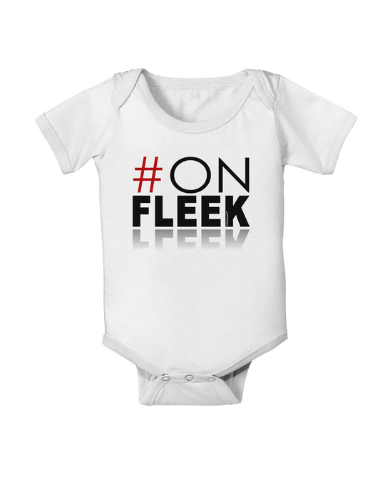 Hashtag On Fleek Baby Romper Bodysuit-Baby Romper-TooLoud-White-06-Months-Davson Sales