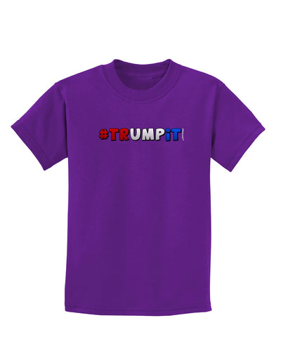 Hashtag Trumpit Childrens Dark T-Shirt-Childrens T-Shirt-TooLoud-Purple-X-Small-Davson Sales