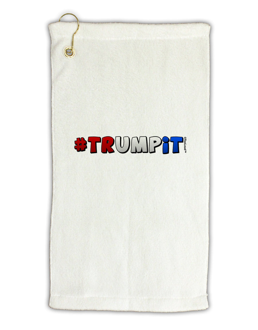 Hashtag Trumpit Micro Terry Gromet Golf Towel 11&#x22;x19-Golf Towel-TooLoud-White-Davson Sales