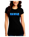 Hawaii Ocean Bubbles Juniors Crew Dark T-Shirt by TooLoud-T-Shirts Juniors Tops-TooLoud-Black-Juniors Fitted Small-Davson Sales